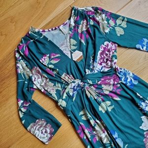 Pinkblush Maternity 3/4 Sleeve Midi Dress